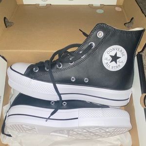 Leather Black Converse
